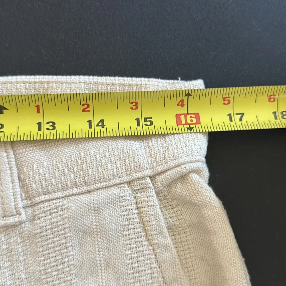 Men's Relaxed Fit‎ Resortwear Beige Trouser Pants Size 32 Beachy Travel Coastal
